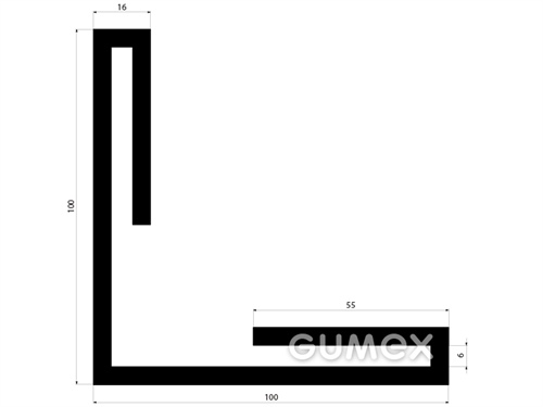 GUMOVÉ PROFILY TVARU "L" - EPDM